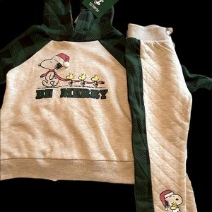 Snoopy sweater hoodie and sweat pant
